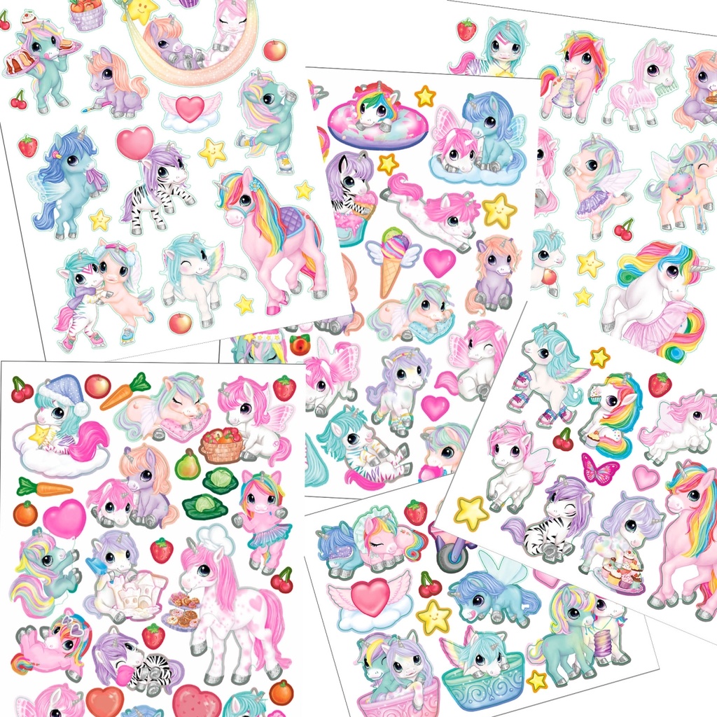CUADERNO STICKERS UNICORN WORLD