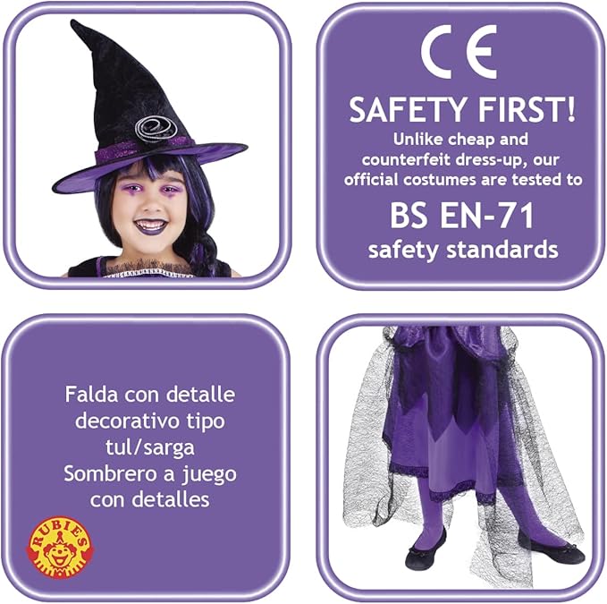 DISFRAZ BRUJA CHIC PURP. T.S