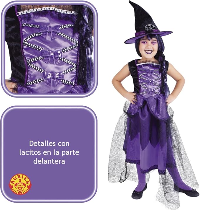 DISFRAZ BRUJA CHIC PURP. T.S