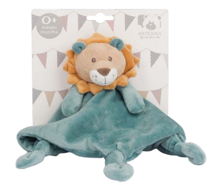 DOUDOU LEON NUDOS 25x25 CM.