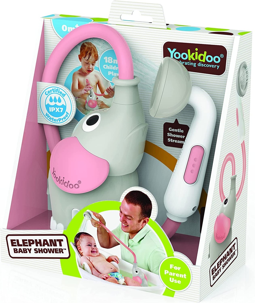 DUCHA BAÑERA ELEFANTE ROSA