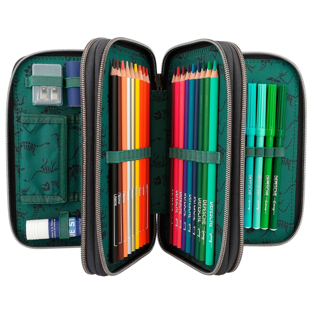 ESTUCHE TRIPLE LED DINO WORLD