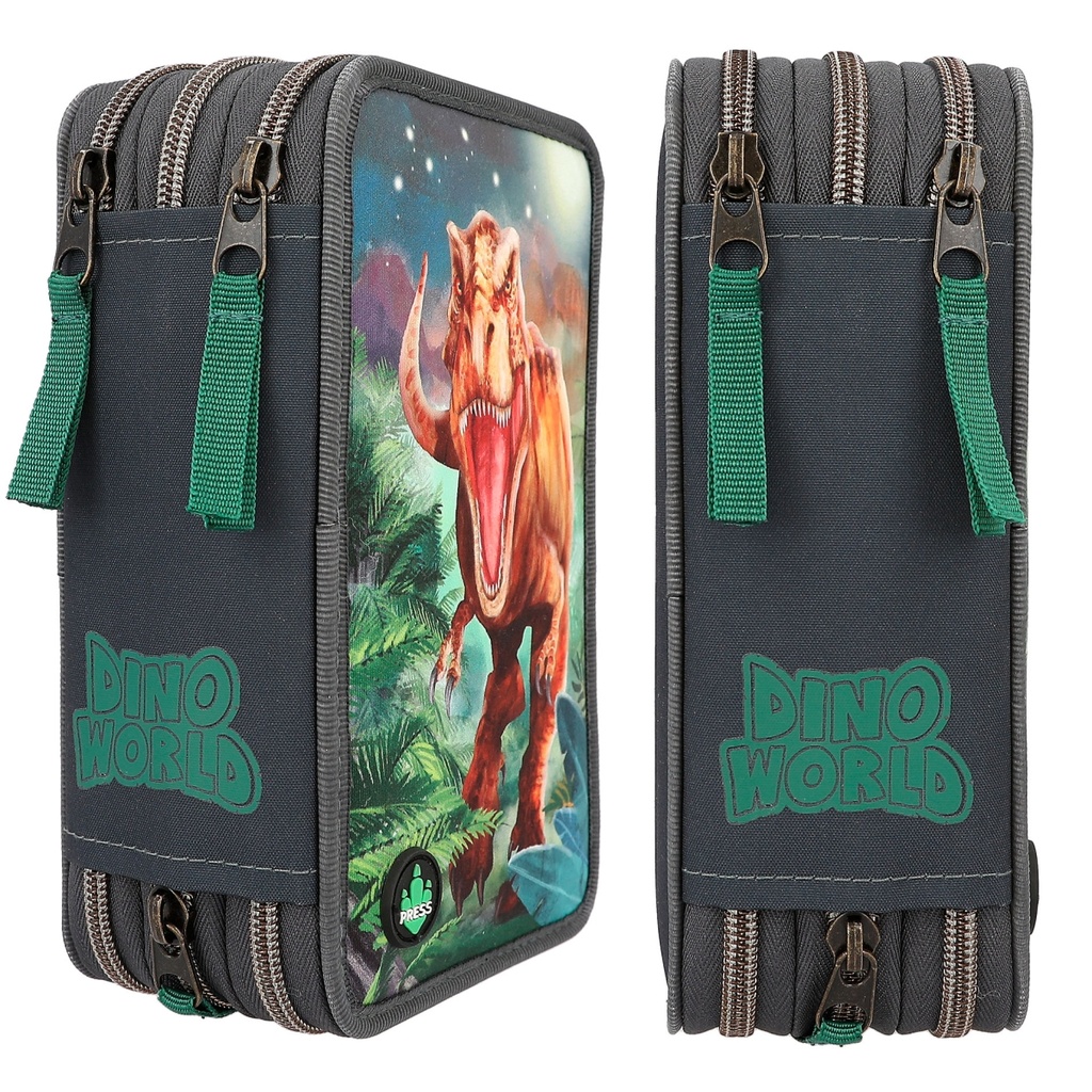 ESTUCHE TRIPLE LED DINO WORLD