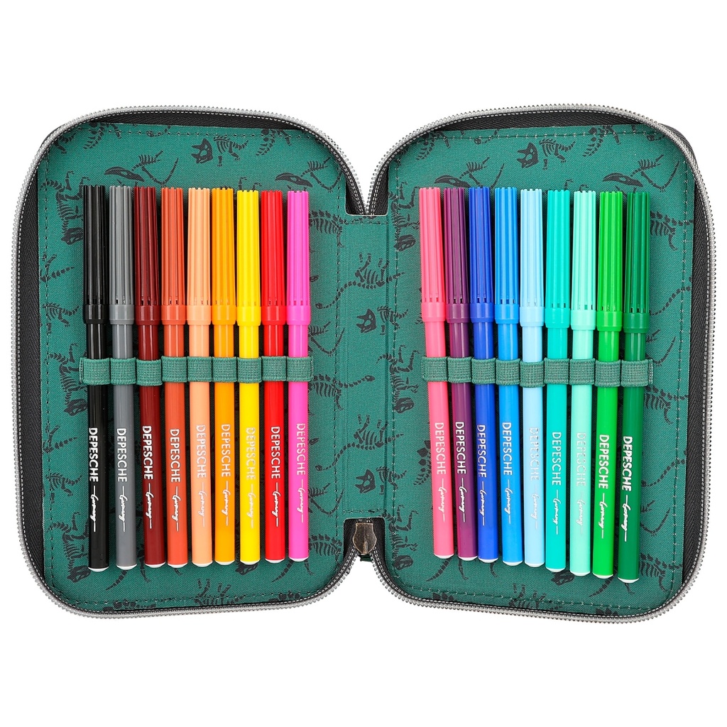 ESTUCHE TRIPLE LED DINO WORLD