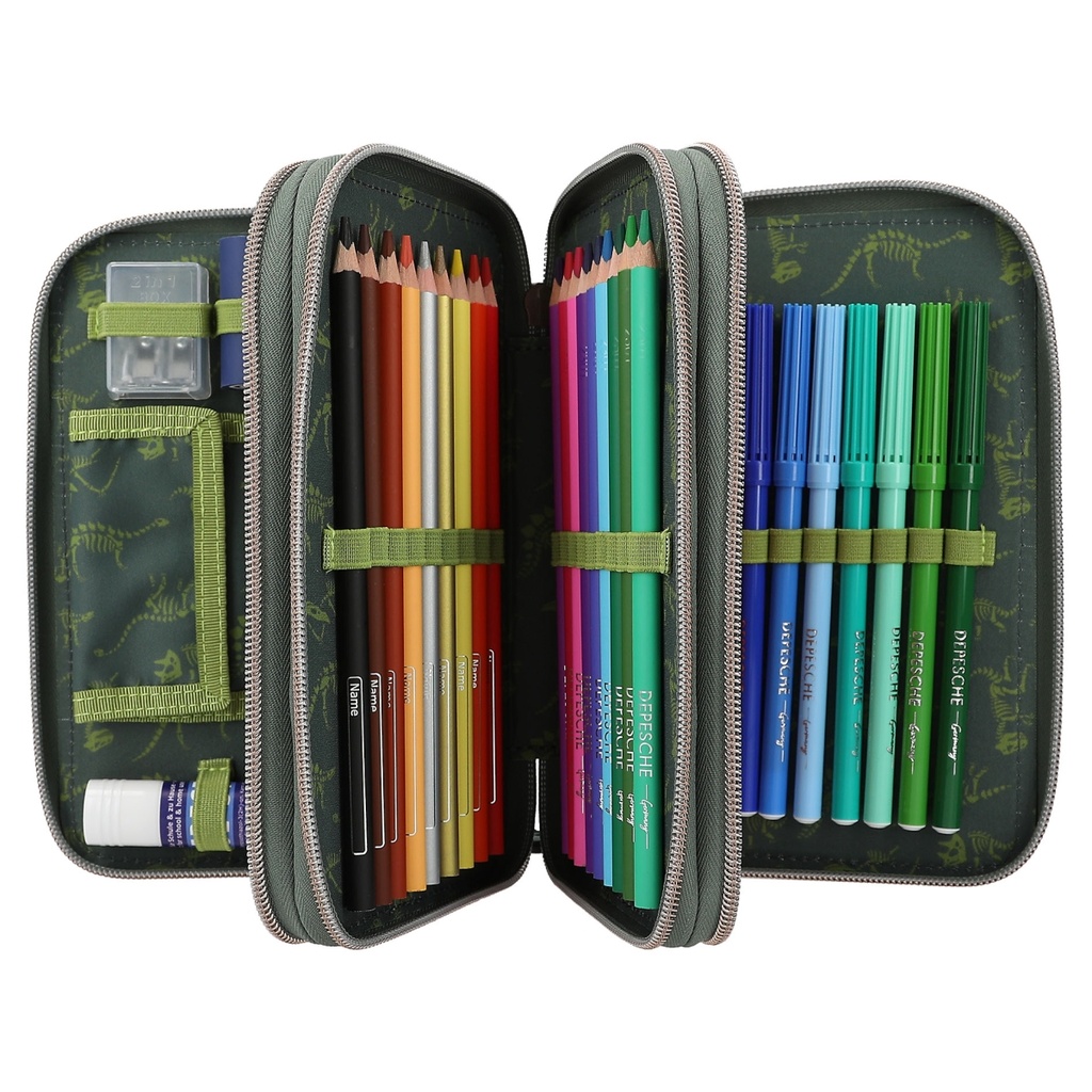 ESTUCHE TRIPLE LED DINO WORLD