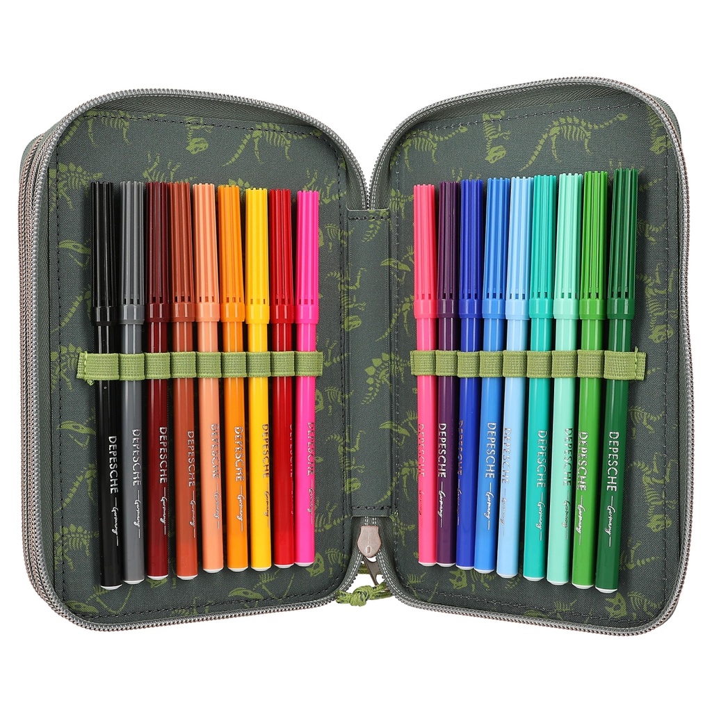 ESTUCHE TRIPLE LED DINO WORLD