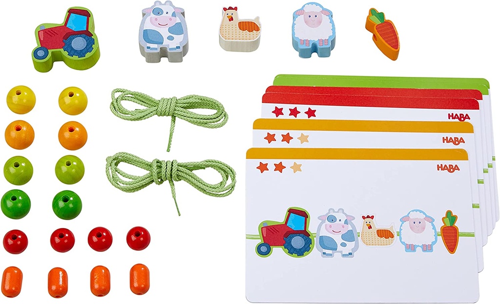 JUEGO ENSARTAR AMIGOS GRANJA