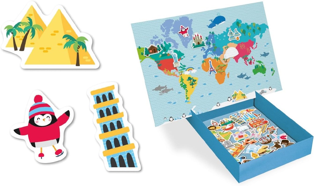 JUEGO MAGNETICO MAPA MUNDI 40P
