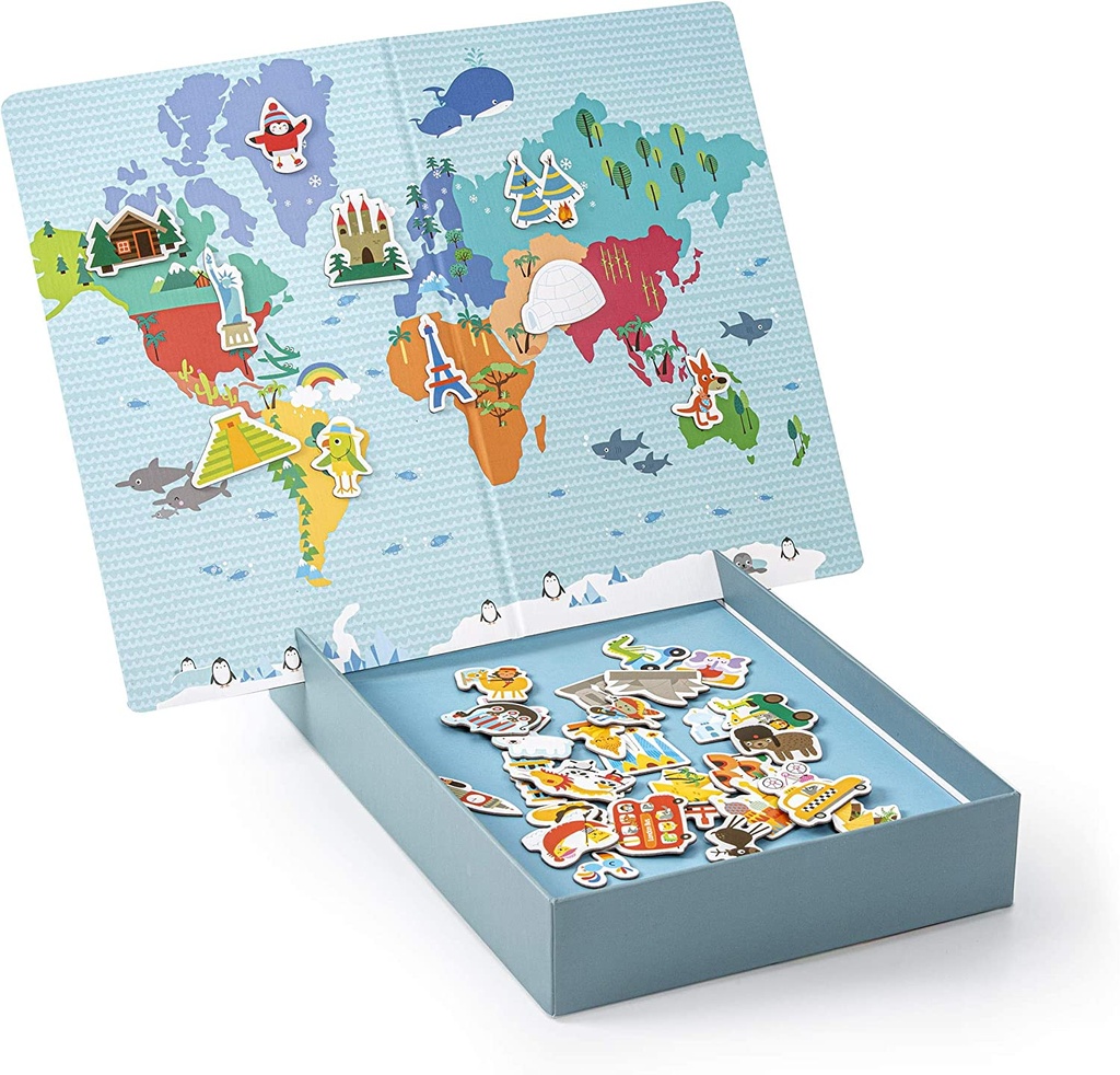 JUEGO MAGNETICO MAPA MUNDI 40P