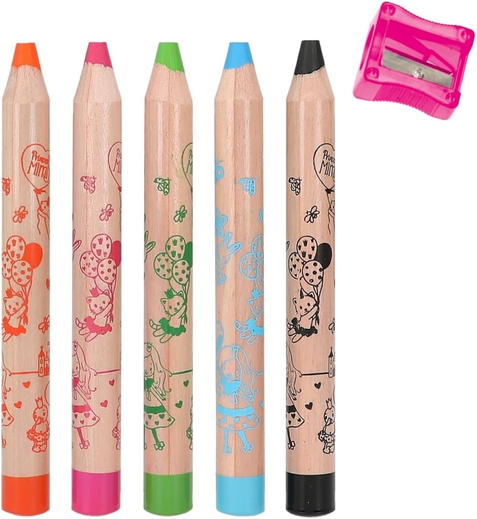 LAPICES COLORES C/SACAPUNTAS PRINCESS MIMI