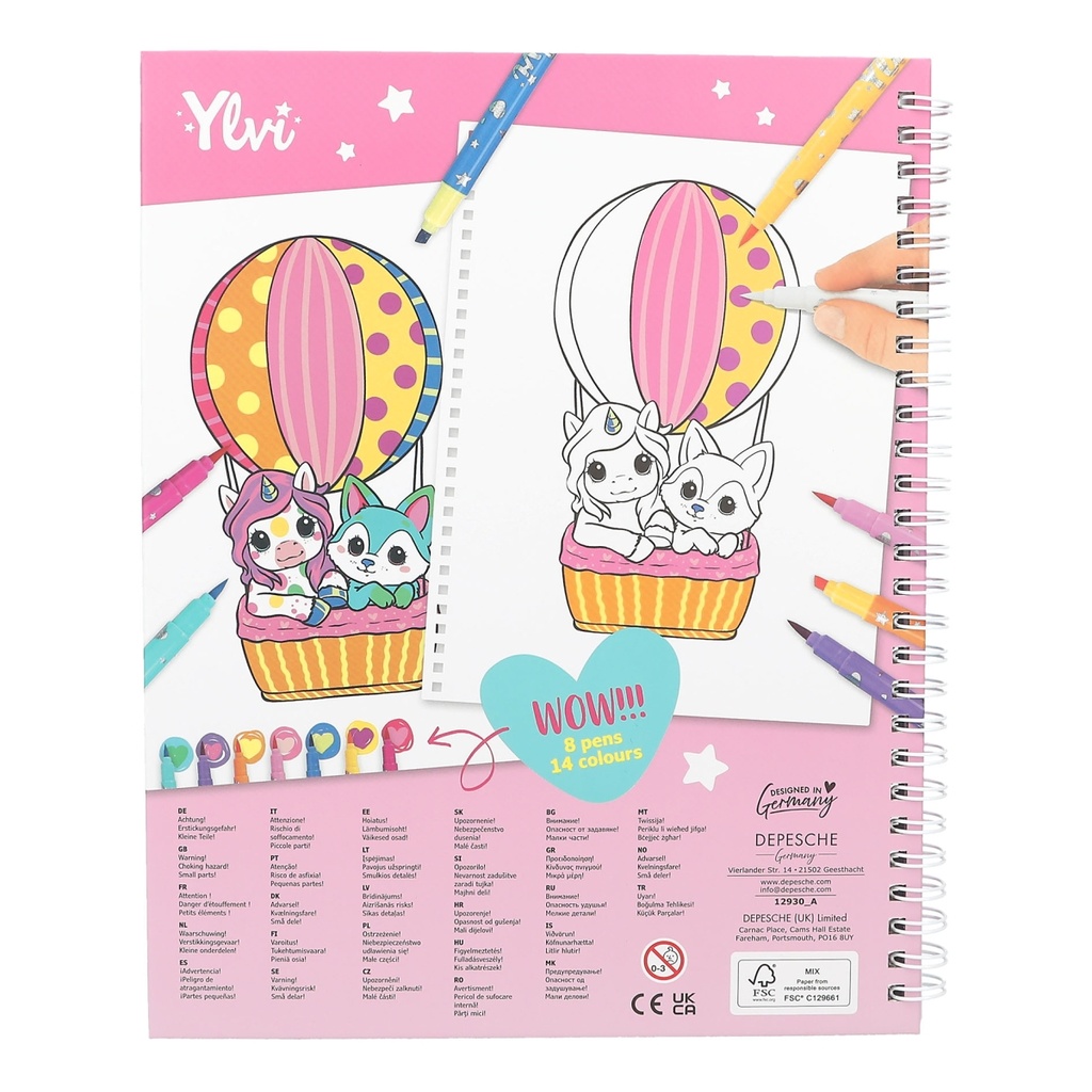 LIBRO COLOREAR C/COLORES YLVI