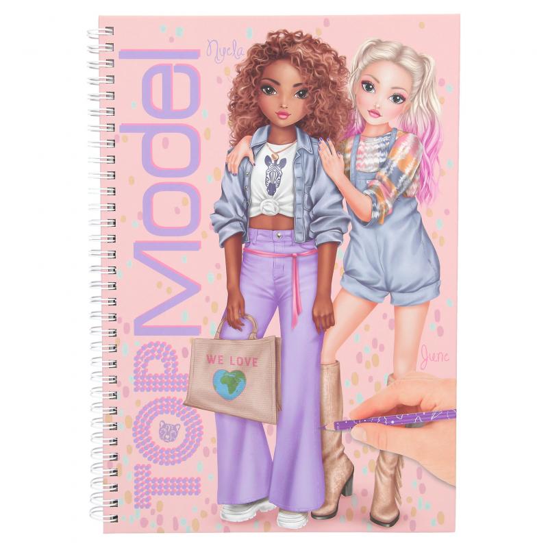 LIBRO COLOREAR C/SET COLORES TOP MODEL