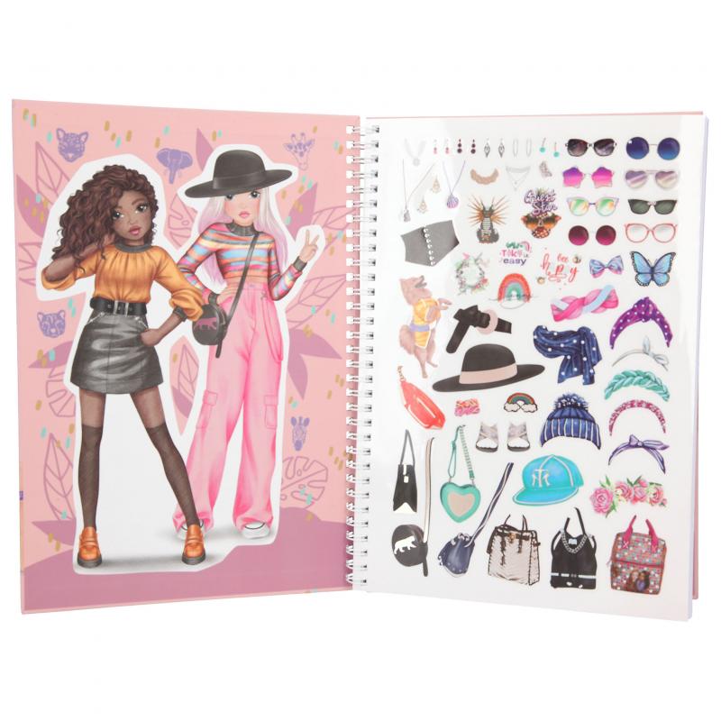 LIBRO COLOREAR C/SET COLORES TOP MODEL