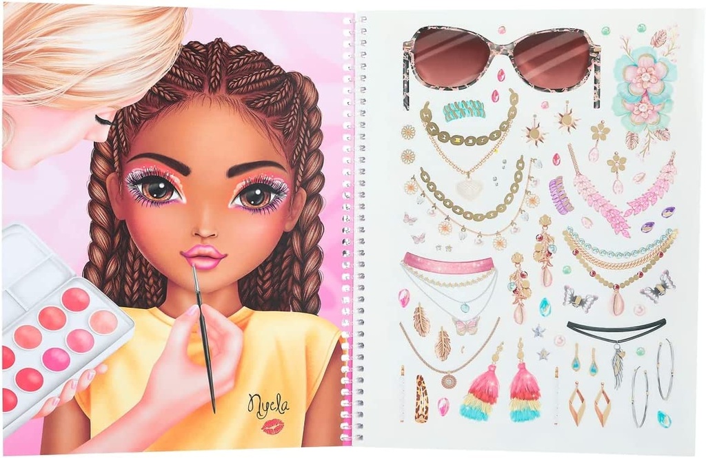 LIBRO COLOREAR MAKE-UP TOP MODEL