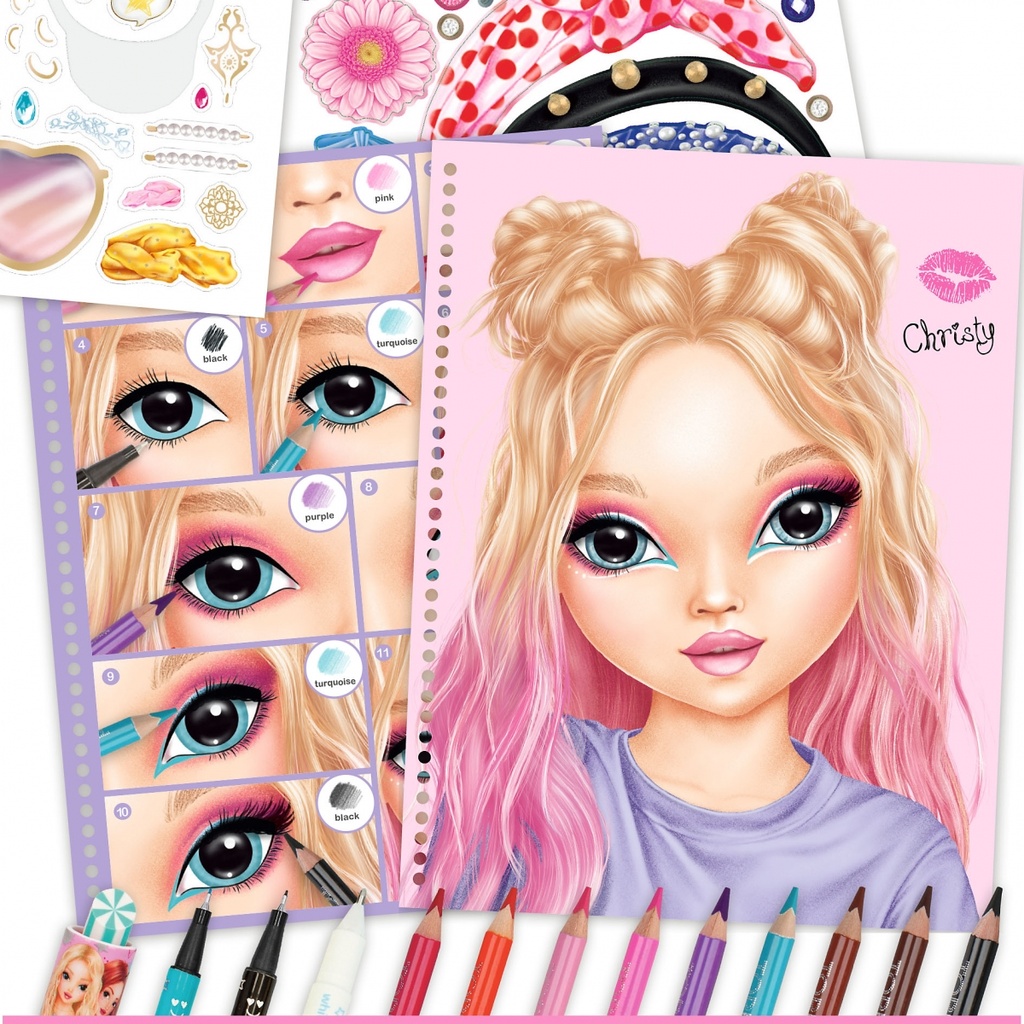 LIBRO COLOREAR MAKE-UP TOP MODEL