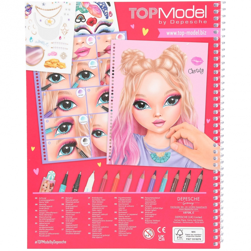 LIBRO COLOREAR MAKE-UP TOP MODEL