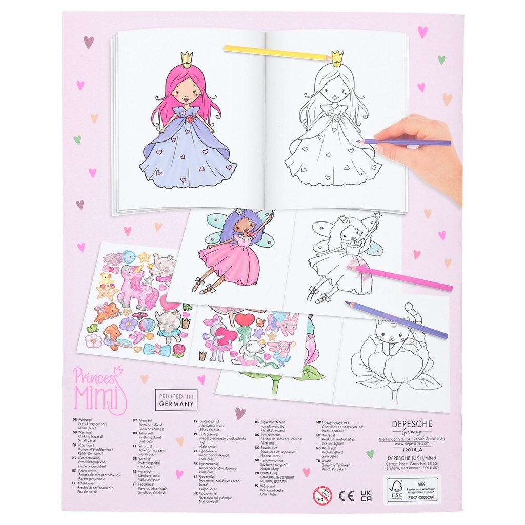 LIBRO COLOREAR PRINCESS MIMI