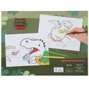 LIBRO COLOREAR PUNTO A PUNTO DINO WORLD