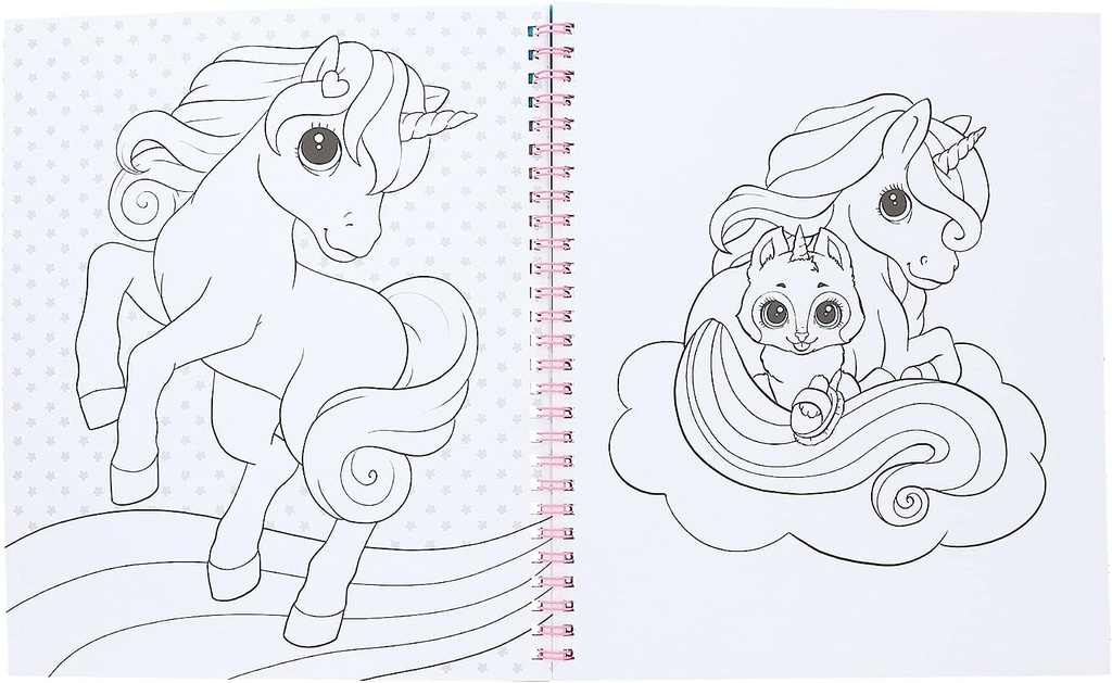 LIBRO COLOREAR UNICORNIO Y LENTEJUELAS YLVI