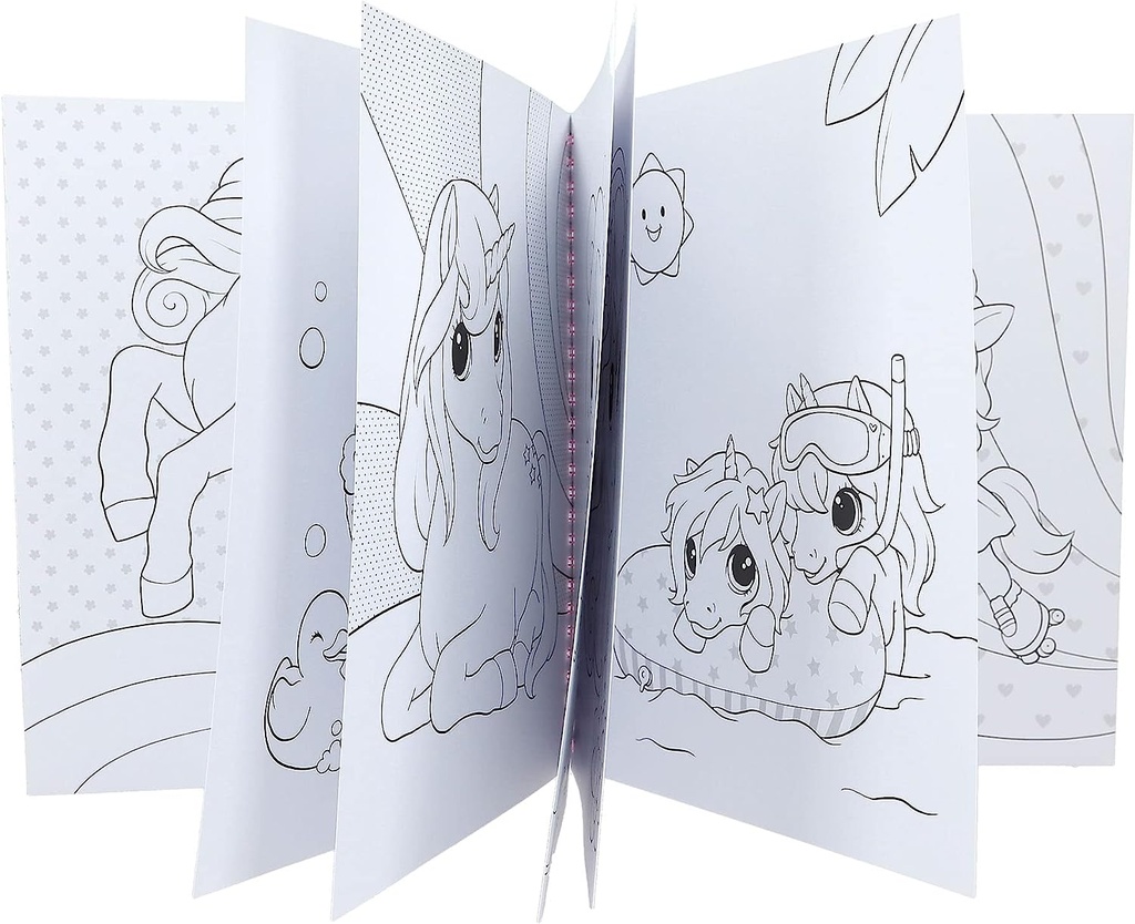 LIBRO COLOREAR UNICORNIO Y LENTEJUELAS YLVI