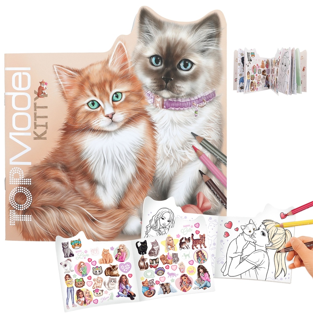 LIBRO PARA COLOREAR KITTY TOP MODEL