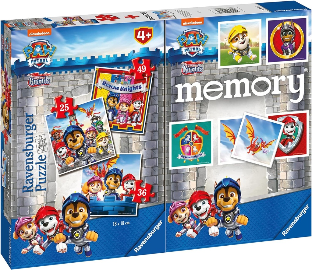 MEMORY+3 PUZZLES PAW PATROL