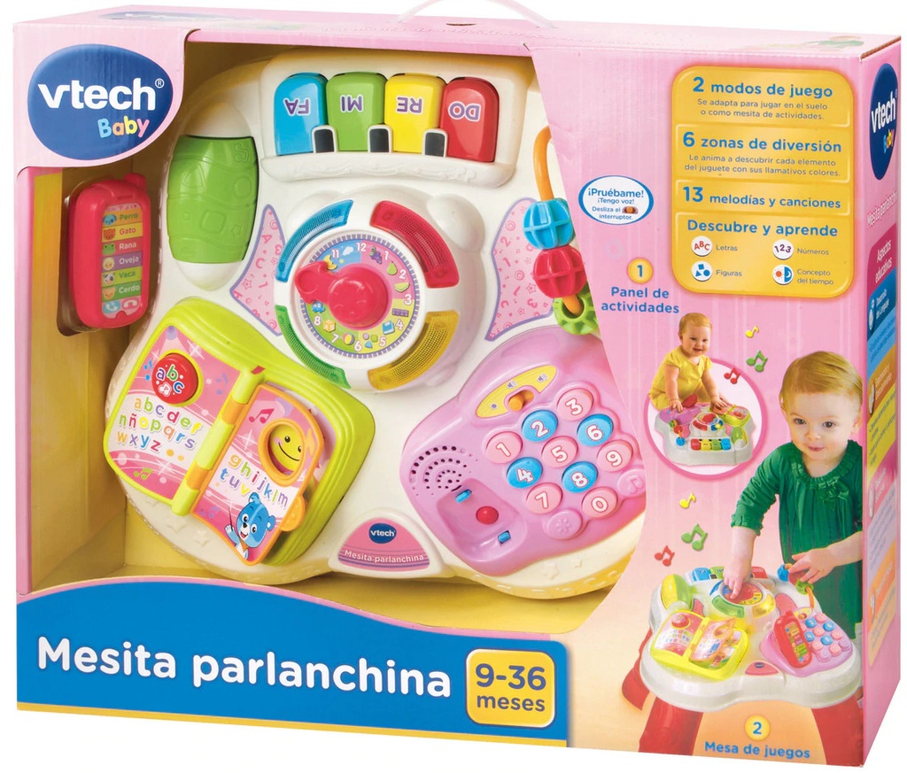 MESITA PARLANCHINA 2 EN 1 ROSA