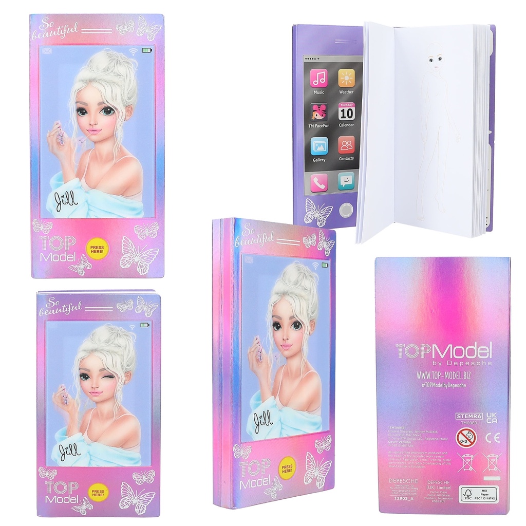 MINI LIBRO COLOREAR C/MUSICA TOP MODEL