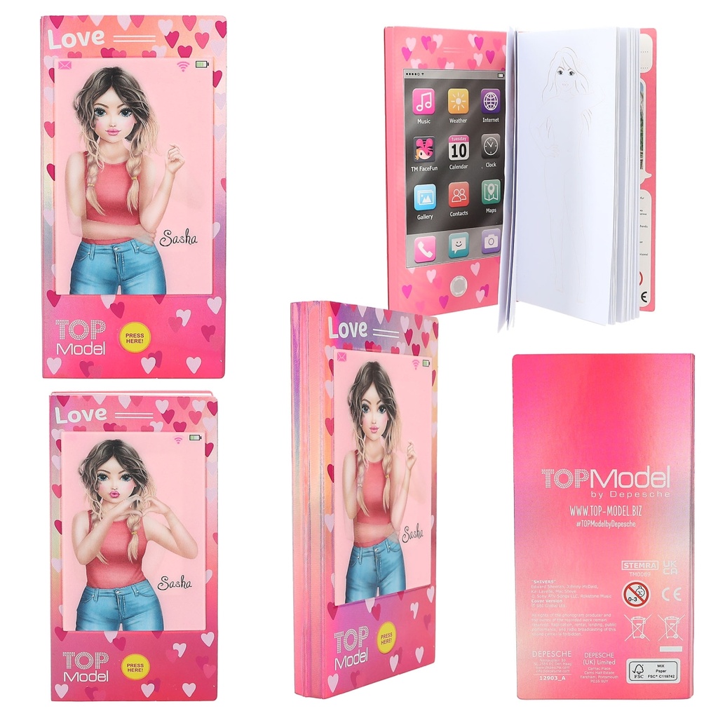 MINI LIBRO COLOREAR C/MUSICA TOP MODEL