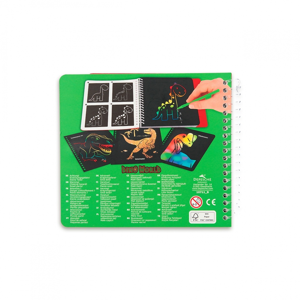 MINI MAGIC SCRATCH BOOK DINO WORLD
