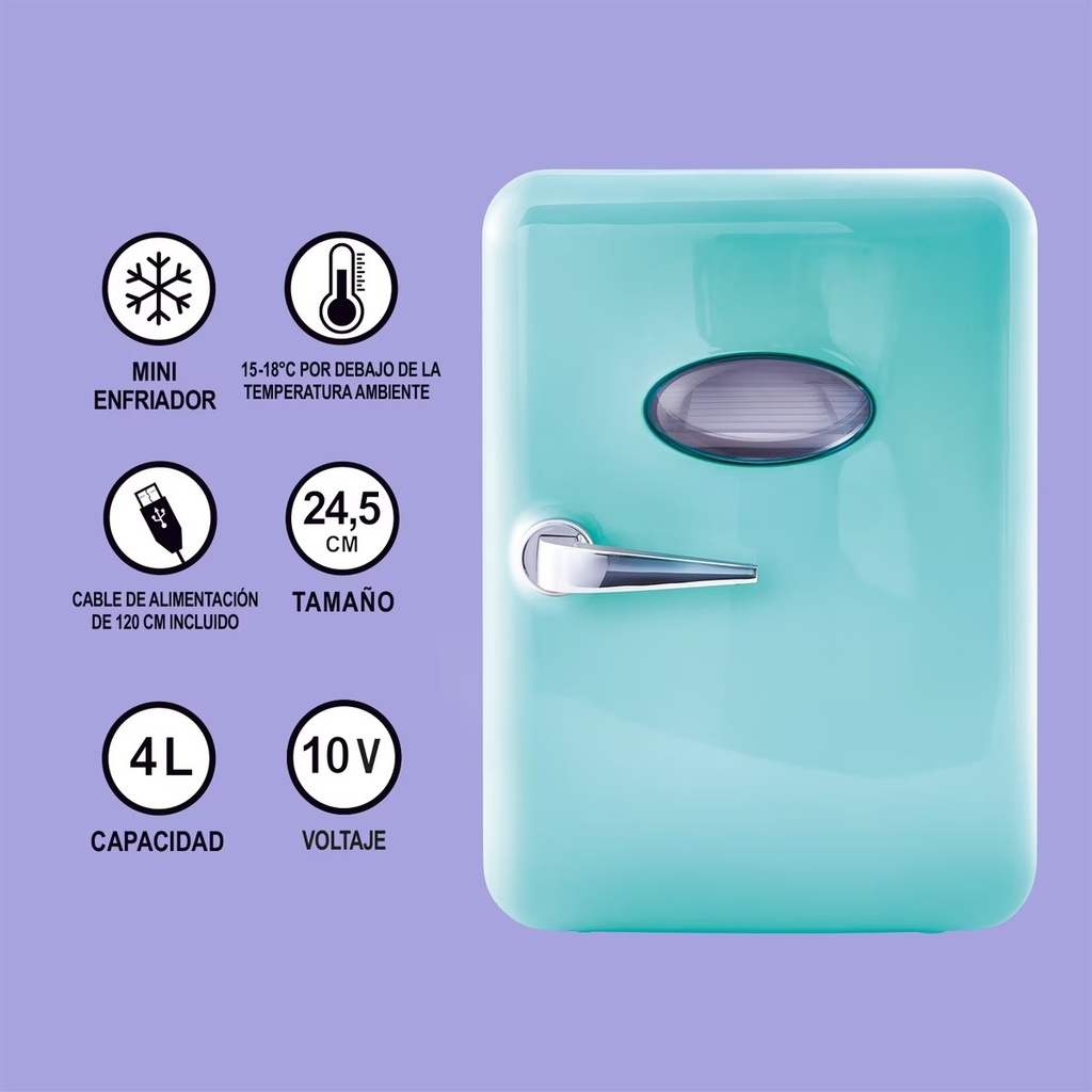 MINI NEVERA AZUL TURQUESA