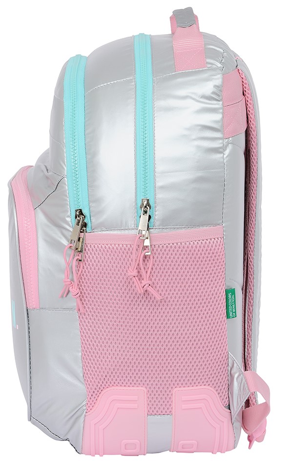 MOCHILA DOBLE BENETTON SILVER