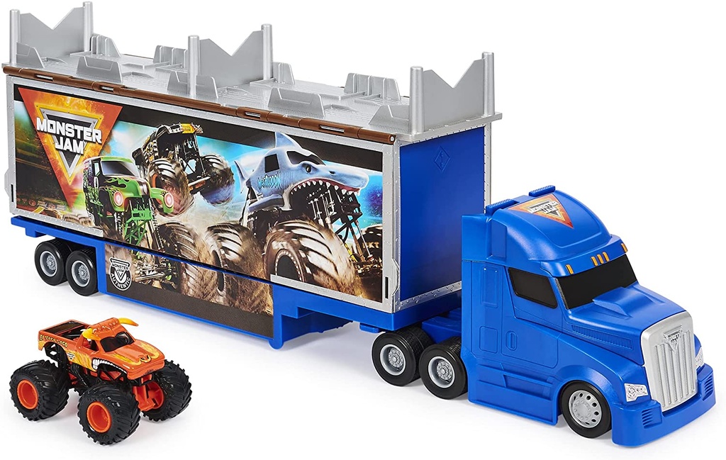 MONSTER JAM TRAILER TRANSFORM.