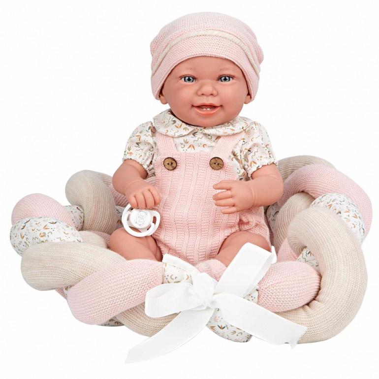 MUÑECA ZOE ROSA C/COJIN 42CM