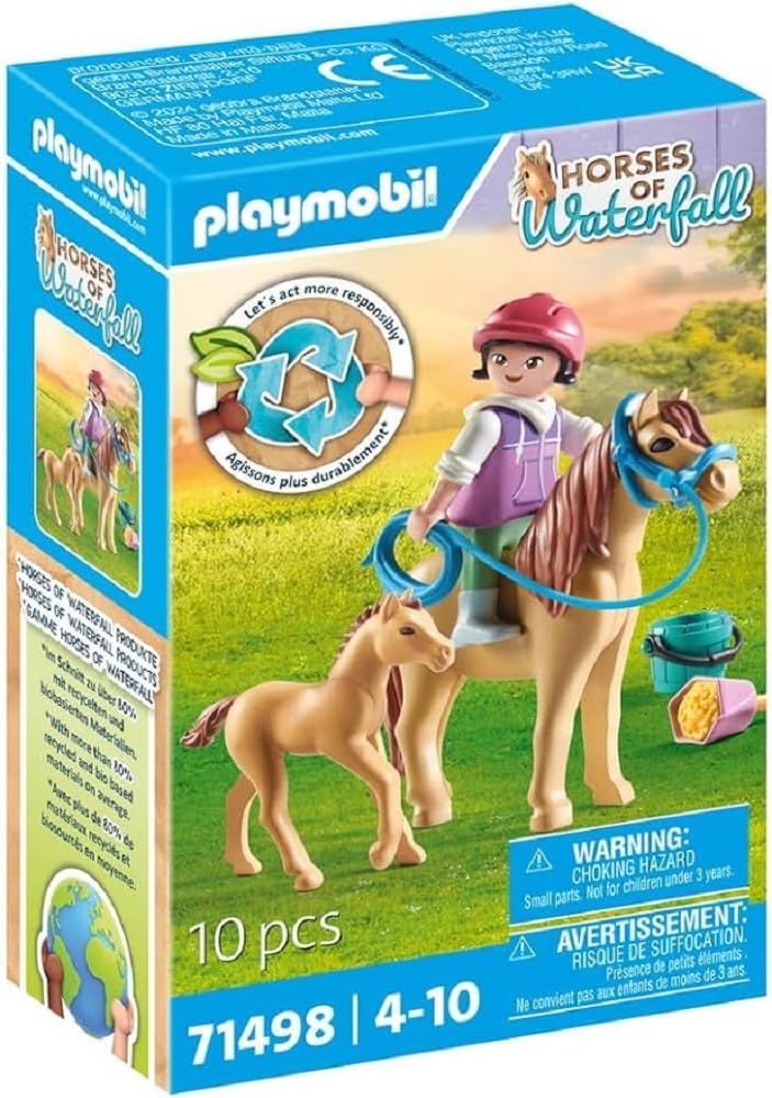 NIÑA CON PONI Y POTRO