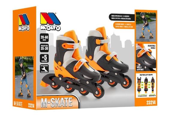 PATINES 4 EN LINEA NARANJA
