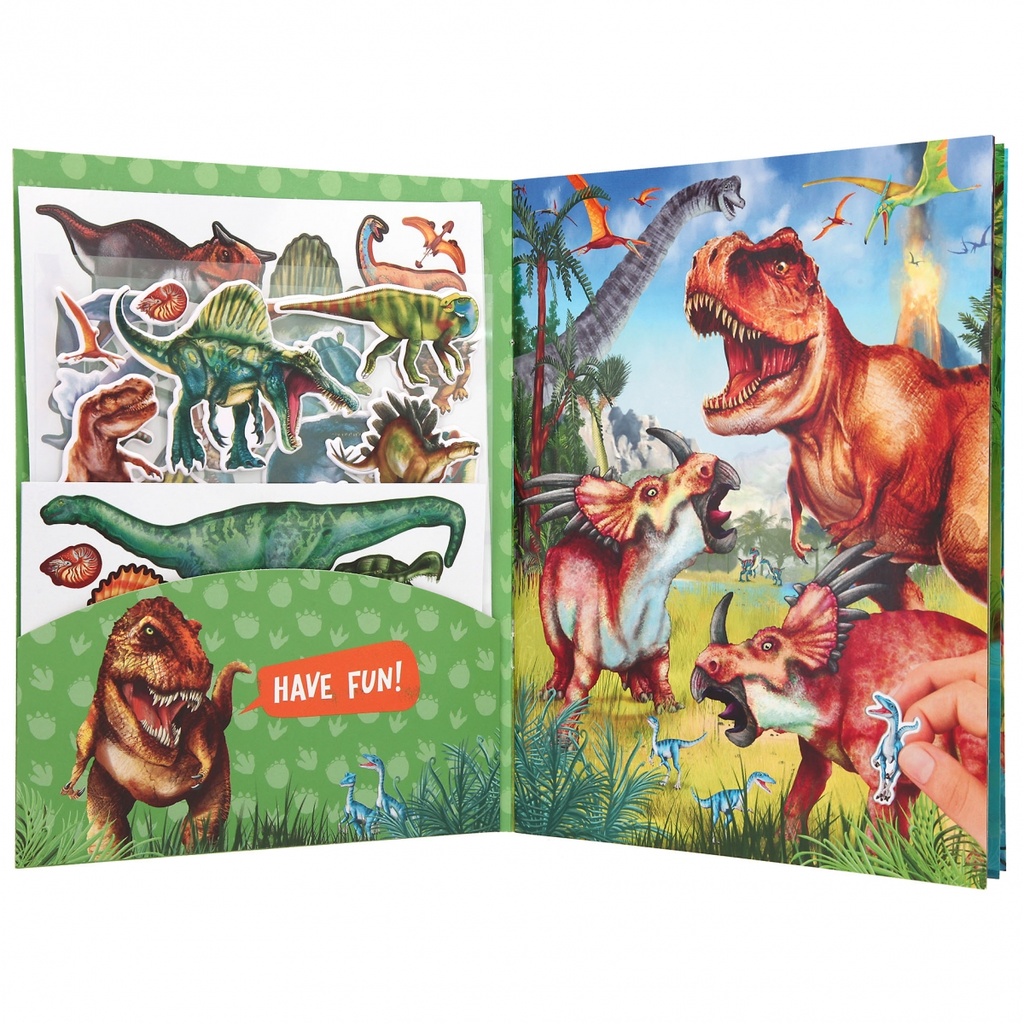 PEGATINAS C/RELIEVE DINO WORLD