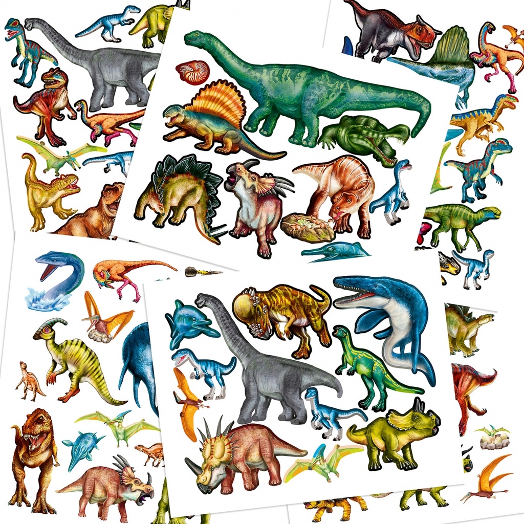 PEGATINAS C/RELIEVE DINO WORLD