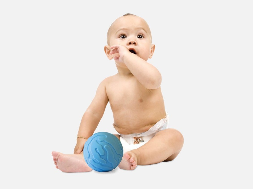 PELOTA SENSORIAL TURQ./AMAR.