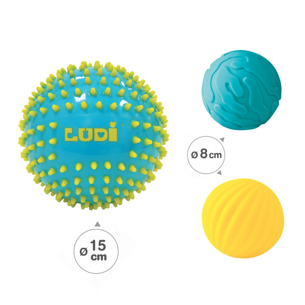 PELOTA SENSORIAL TURQ./AMAR.