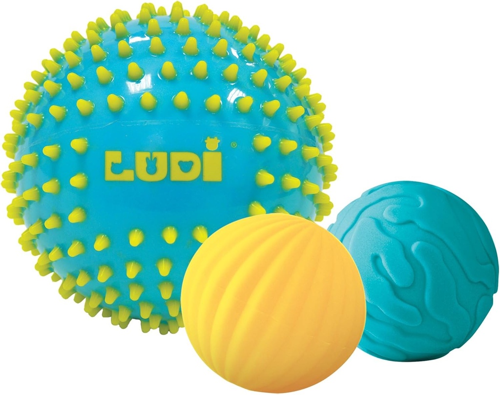 PELOTA SENSORIAL TURQ./AMAR.