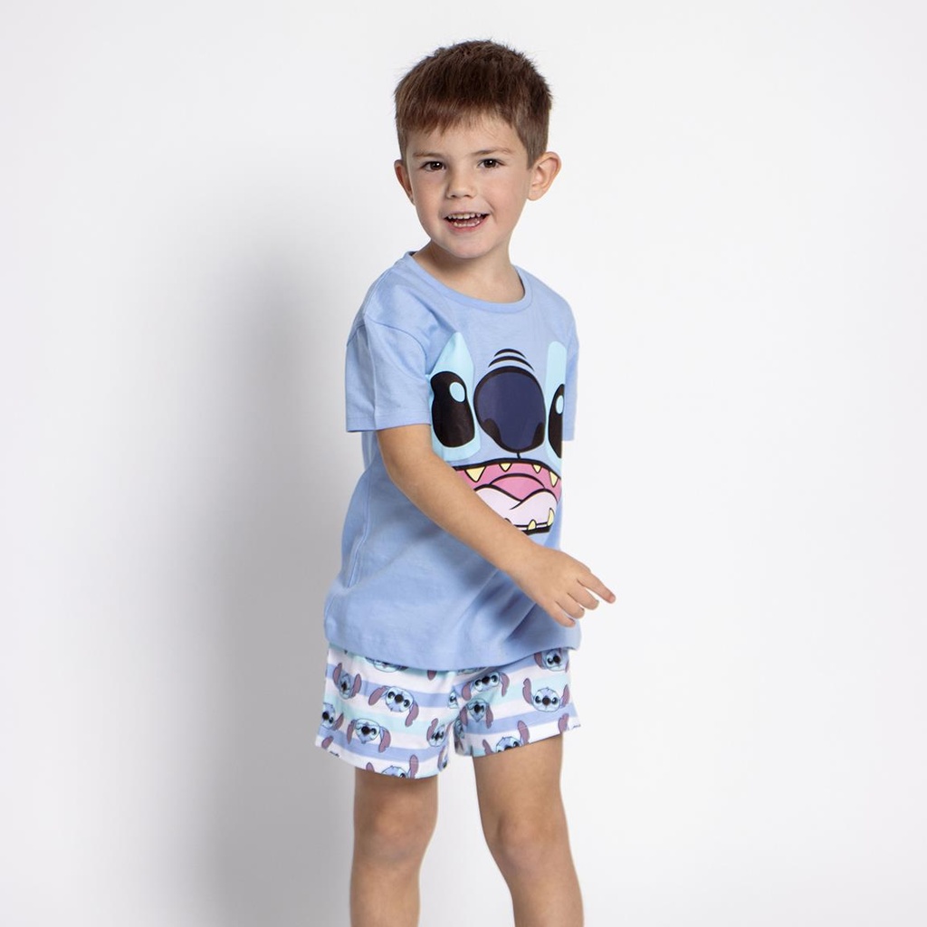 PIJAMA M/C.STITCH AZUL T.5