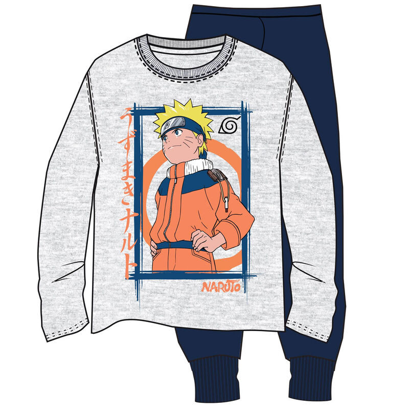 PIJAMA NARUTO GRIS/MARINO T.10