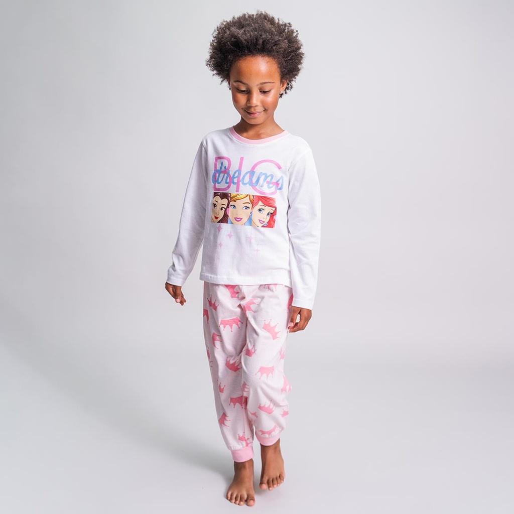 PIJAMA PRINCESAS BLANCO T.4