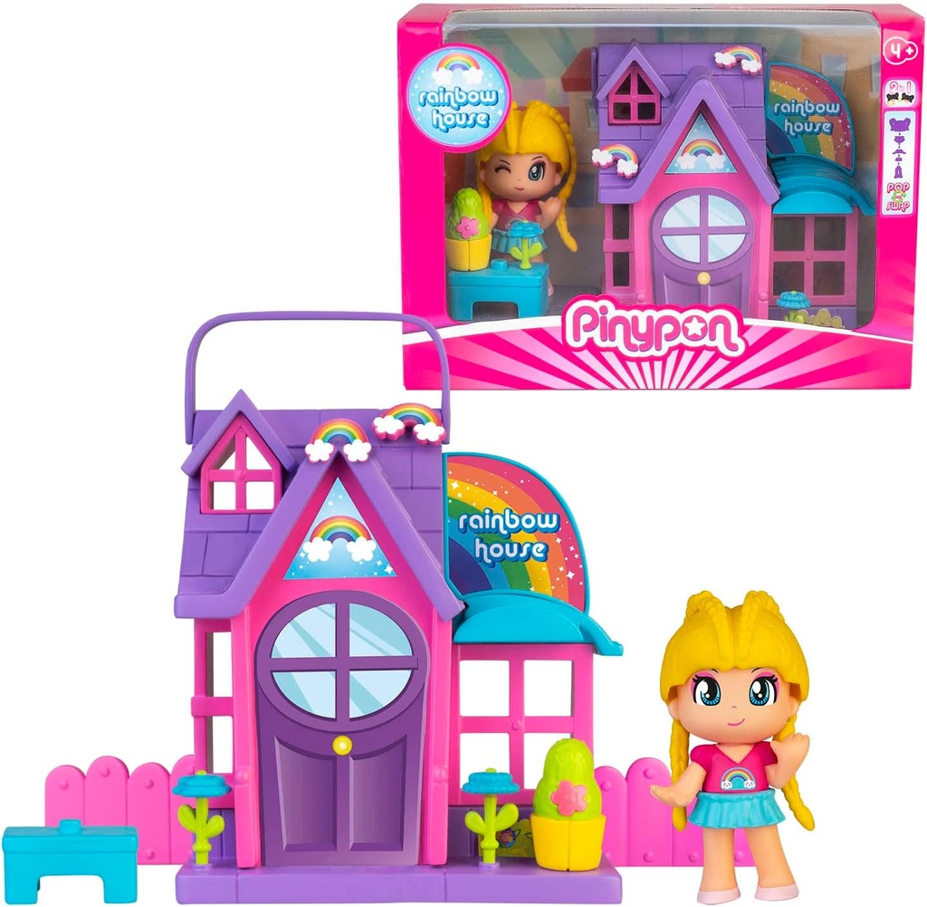PIN Y PON MINI CASITAS ARCO IRIS