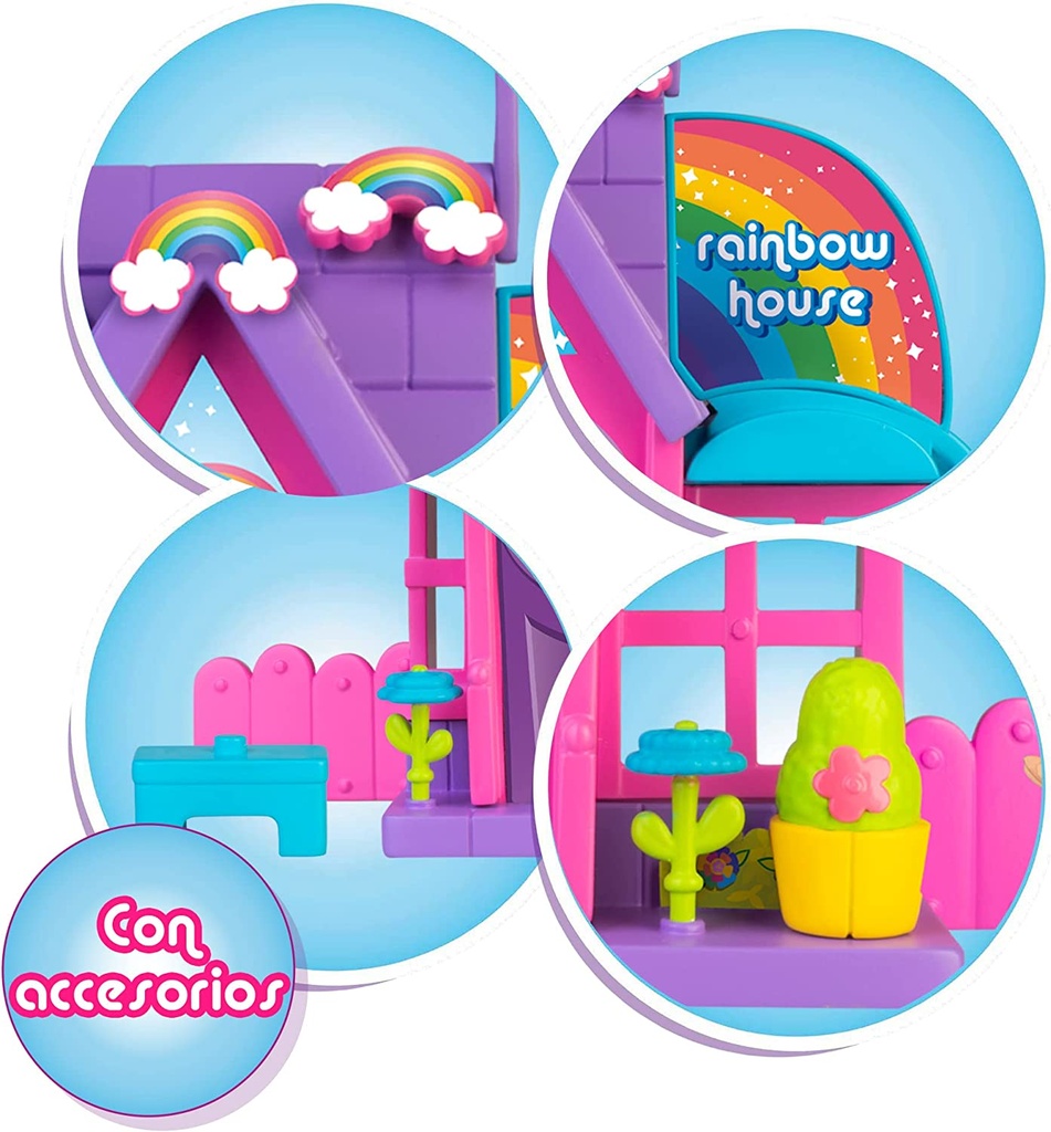 PIN Y PON MINI CASITAS ARCO IRIS