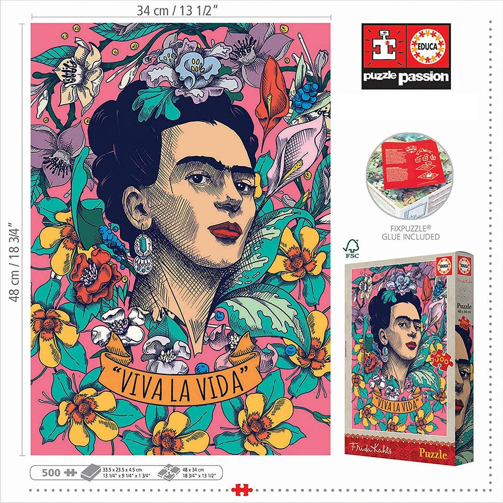 PUZ. 500 VIVA LA VIDA-FRIDA KAHLO