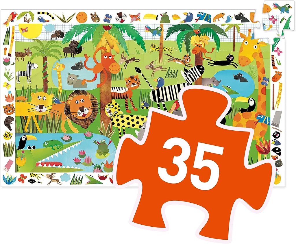 PUZZLE OBSERVACION LA JUNGLA
