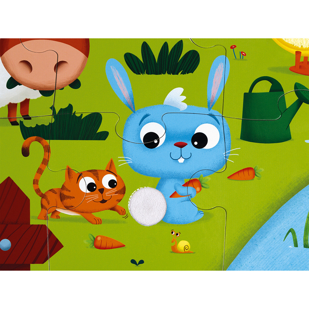 PUZZLE TACTIL ANIMALES GRANJA