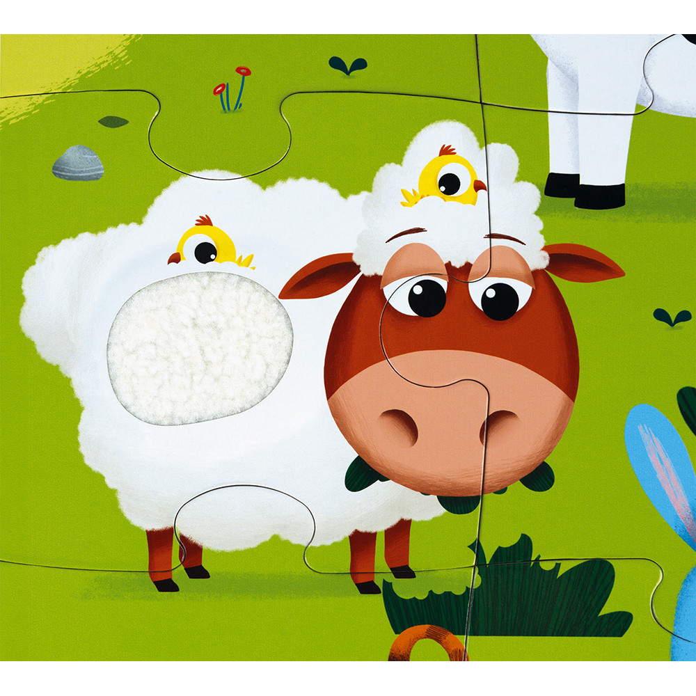 PUZZLE TACTIL ANIMALES GRANJA